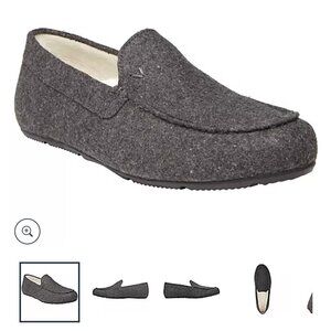 Men's Vionic Tompkin Flannel Slippers Charcoal Fabric 10.5